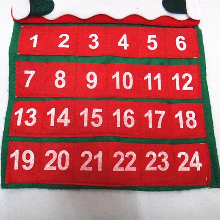 Год с Рождеством Христовым Санта Клаус календарю появлением украшения елки висит баннер для украшения дома