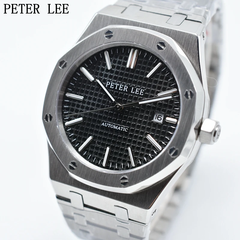 Часы мужские механические полностью стальные серебристые 40 мм|clock brand|clock fashionclock