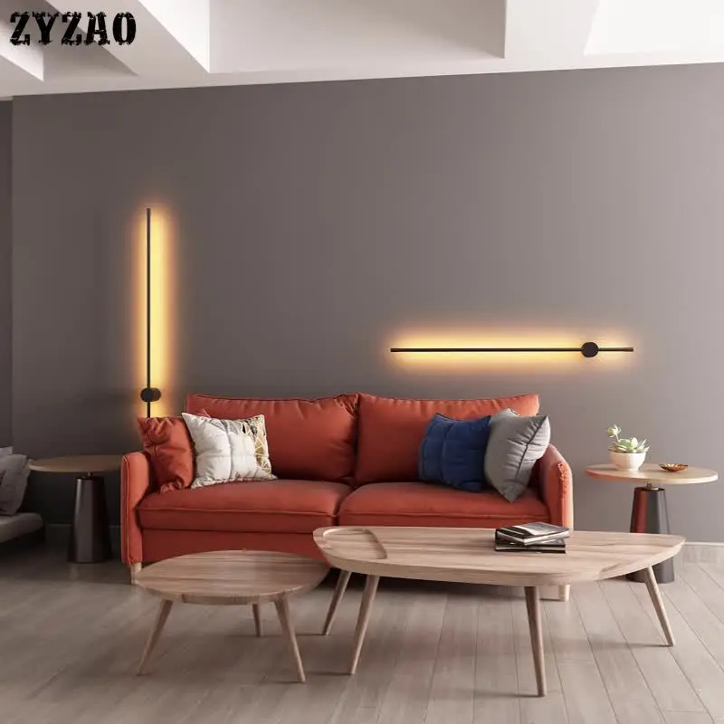 Современный Креативный простой светодиодный настенный светильник в скандинавском минималистическом стиле для гостиной, домашний декор, диван, задний настенный светильник, прикроватные лампы для спальни