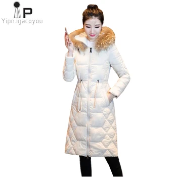 

Winter Jacket Women Hooded Long Korean New Slim Thicken Women's Down Jacket Plus Size Parka Casual Black Warm Coat Overcoat 3XL