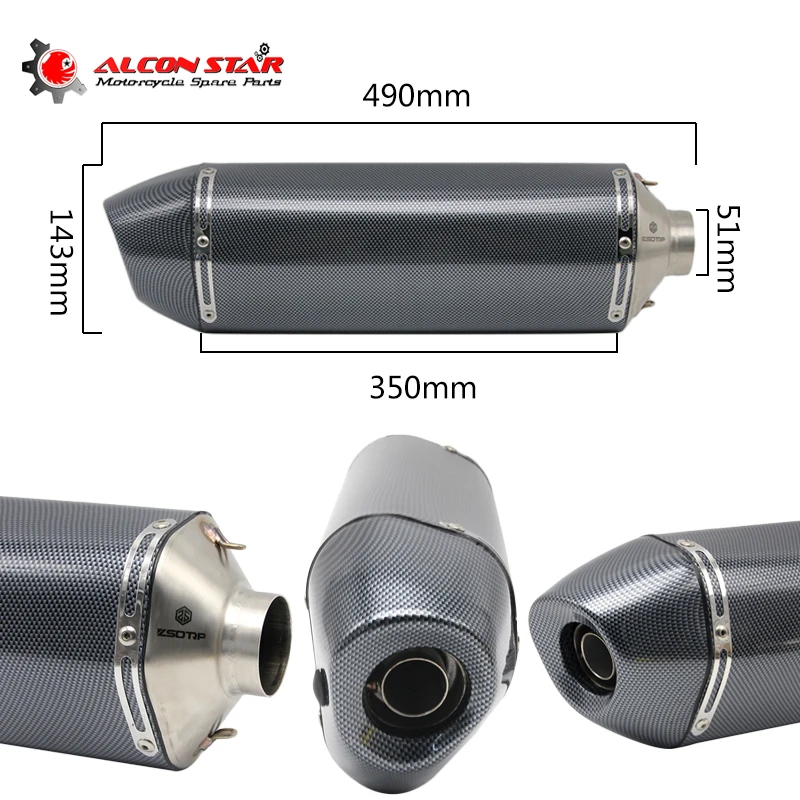 Alconstar 490mm Motorcycle Motocross Exhaust Muffler pipe Escape GP