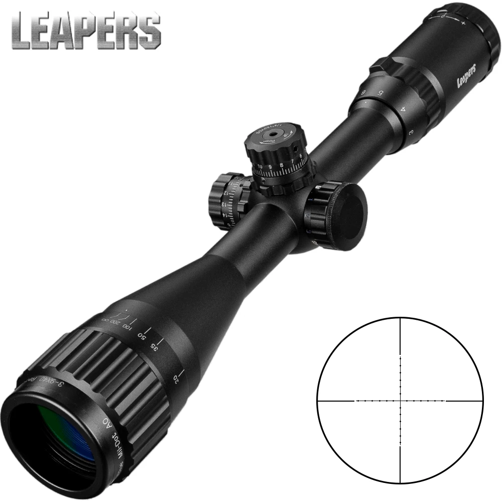 3-9X40 بندقية Riflescope البصرية التكتيكي بندقية نطاق الأحمر الأخضر الأزرق نقطة البصر مضيئة Retical البصر الصيد نطاقات