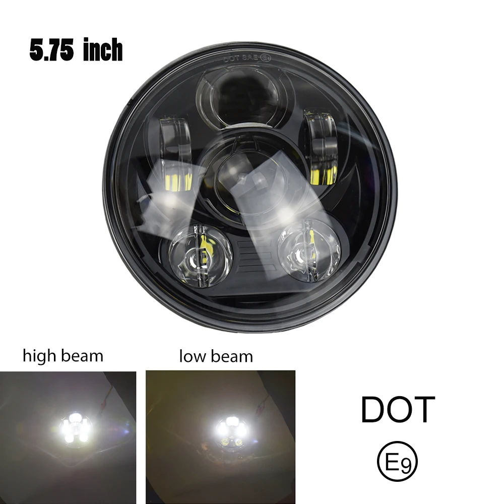 

5.75 Inch Led Moto Headlight 40W High Low Beam for Harley Davidsion Motorbike Accessories Motorcycle Headlight 12V 24V