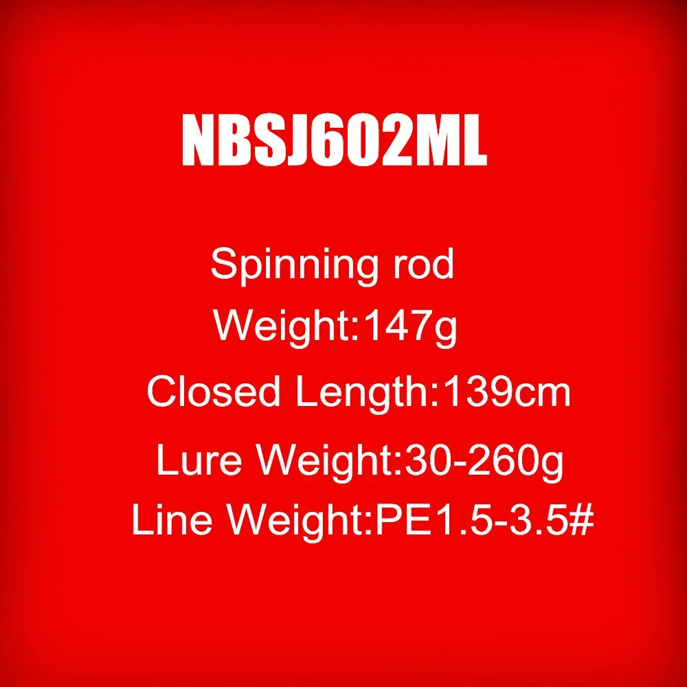NOEBY nonso 1,83 м 1,96 м Спиннинг/Литье удочка мощность м/мл соленая вода медленная отжимная океанская Приманка Удочка - Цвет: Красный