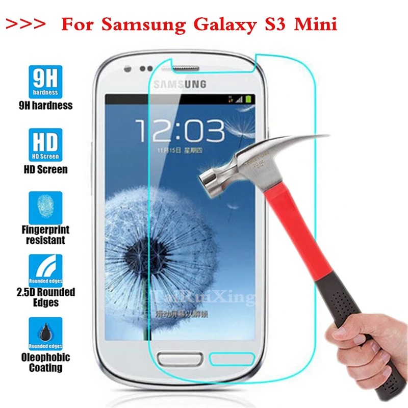 

Screen Protector Film 0.3mm 9H 25D Front Premium Tempered Glass For Samsung Galaxy S3 Mini s3mini i8190 8190 Cover