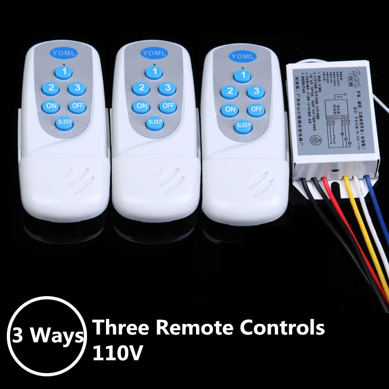 AC 110V Digital Wireless Remote Control Switch For Lamps Light Exhaust