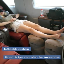 

New Folding Footrest Valves Adjustable Height Inflatable Car Pillow For Kids Adults Rest Sleep Headrest