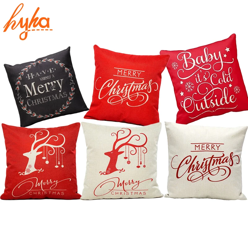 

Hyha Christmas Pilow Christmas Gift Christmas Pillow Cover Cheap Cushion Cover for Sofa Christmas Decorations for Home Cojines