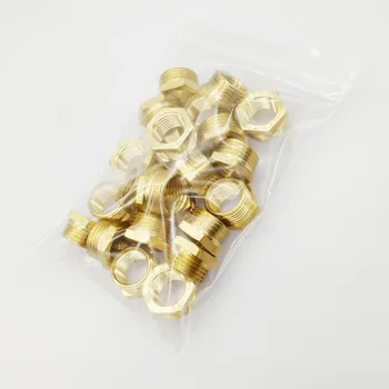 

100pcs Brass Hose Fitting Hex Reducer Bushing M/F 3/8" to 1/4" Male to Female change Coupler Connector Adapter
