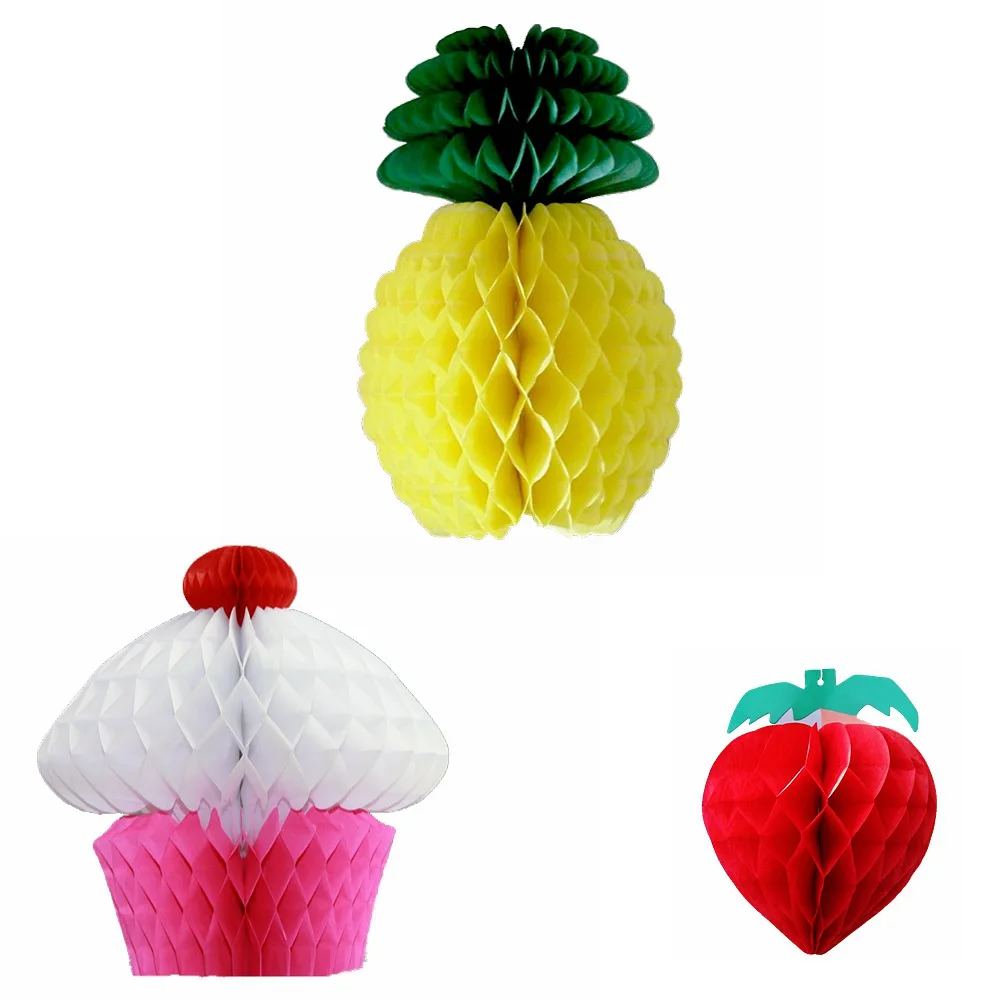 Summer Party Decorations Fruit Pineapple,Strawberry,Cupcake
