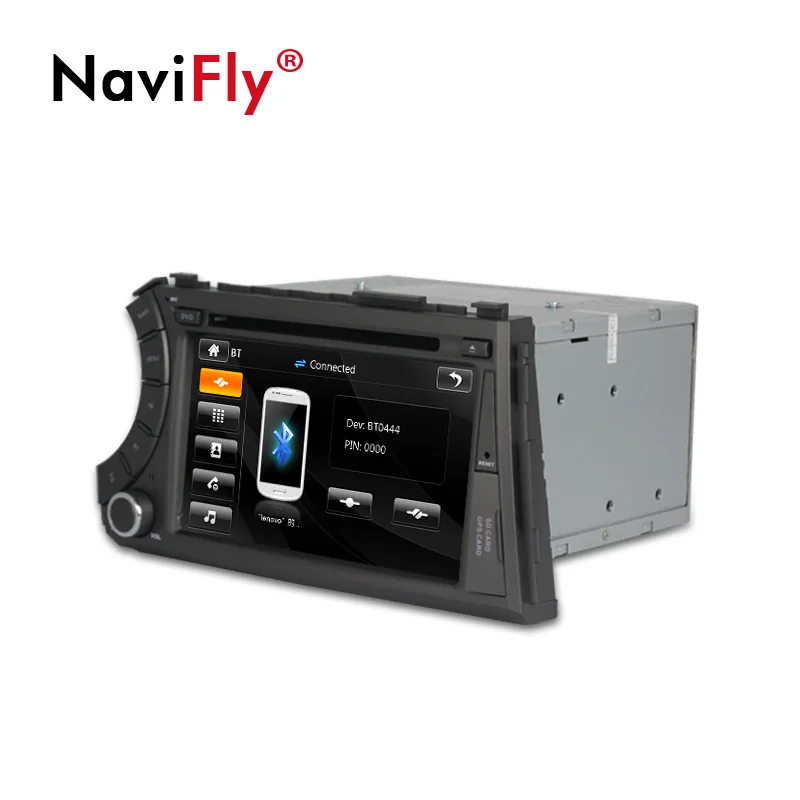 Perfect NaviFly 2 Din Car DVD multimedia radio player for ssangyong kyron/Actyon with Car GPS navigation RDS BT DVR video 1080P 3