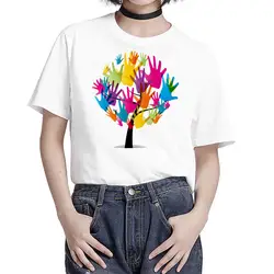 BGtomato Красочные руки печать футболка Летняя Прохладный Топ Тис Популярная модель новый бренд Повседневная футболка Женские
