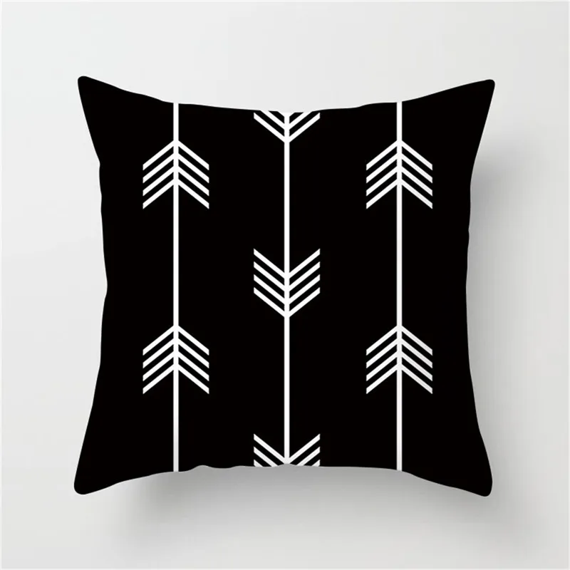 Fuwatacchi белый черный геометрический чехол для подушки в горошек со звездами и полосками, чехол для подушки для дома, дивана, стула, автомобиля, декоративные подушки - Цвет: 1