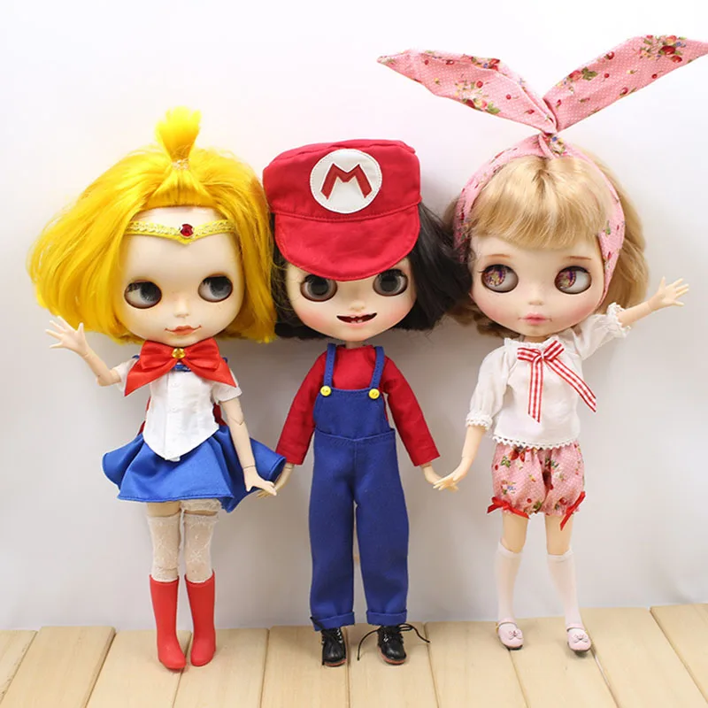 Косплей Сейлор Мун Супер Марио одежда платье для neo Blythe Кукла костюм