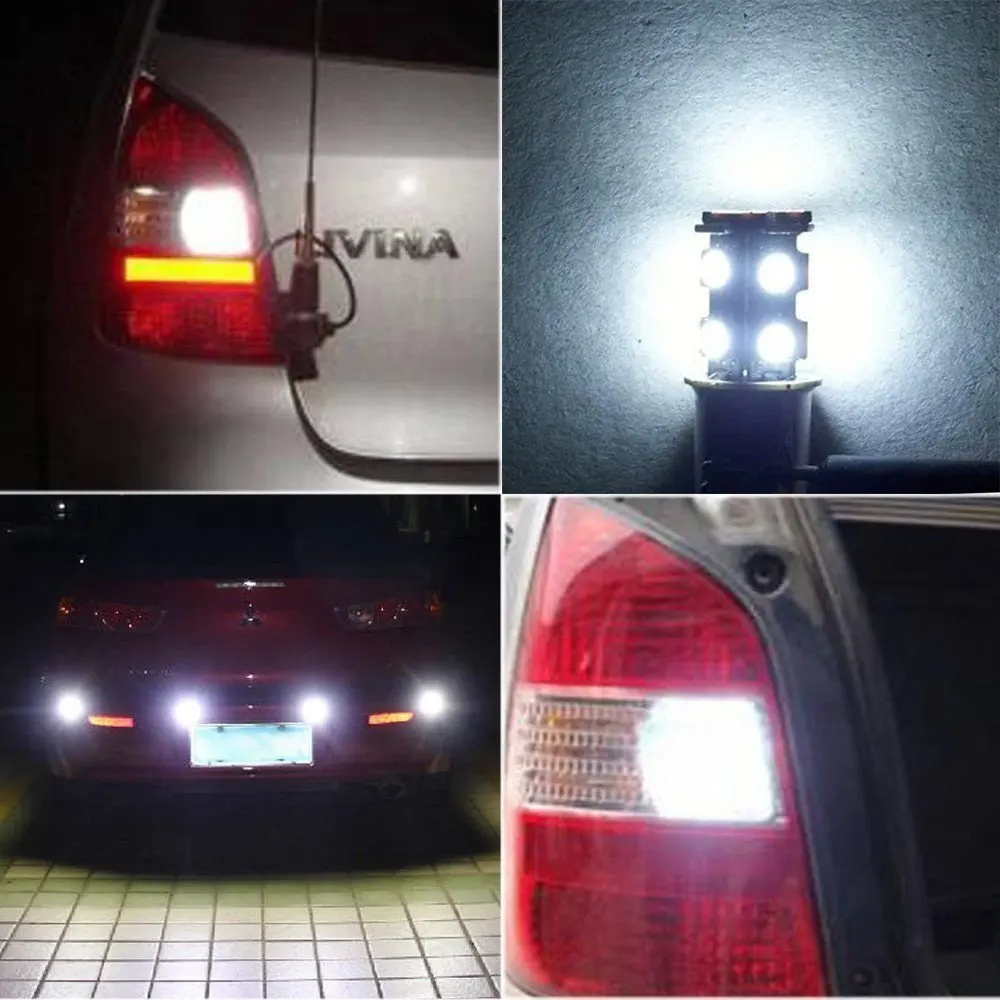 100 шт 12 V 1156 1157 BAY15D P21/5 W 13 SMD 5050 автомобилей Led указатели поворота тормоза задние фонари 13SMD авто задний Реверс лампы