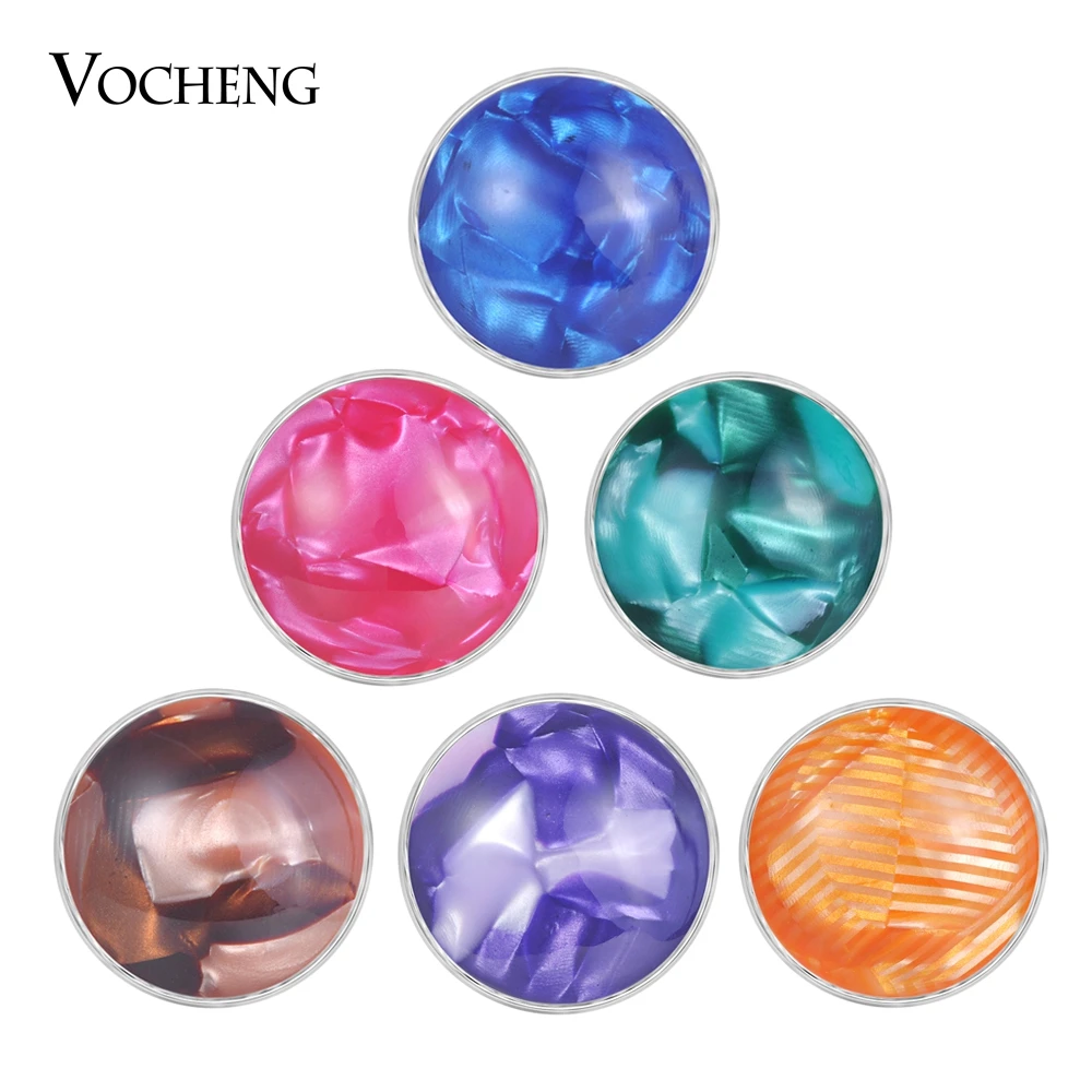 Vocheng Ginger Snap Charms Shells in the Button Resin Material Interchangeable Jewelry 18mm 8 Colors Vn-1846 | Украшения и