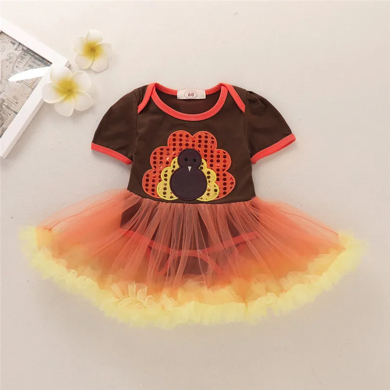 kids dresses for girls Turkey Thanksgiving Day Short ...