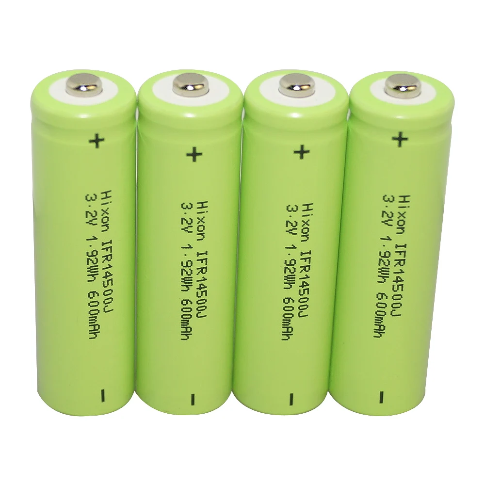 4 шт Hixon LiFePo4 батарея 3,2V 600mAh IFR14500 аккумуляторная батарея с сертификацией UN und UL