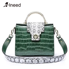 Alneed Genuine Leather Handbag Alligator Ladies Luxury Tote Women Serpentine Strip Shoulder Bag Designer Flap Top-handle Bag Alneed Genuine Leather Handbag Alligator Ladies Luxury Tote Women Serpentine Strip Shoulder Bag Designer Flap Top-handle Bag