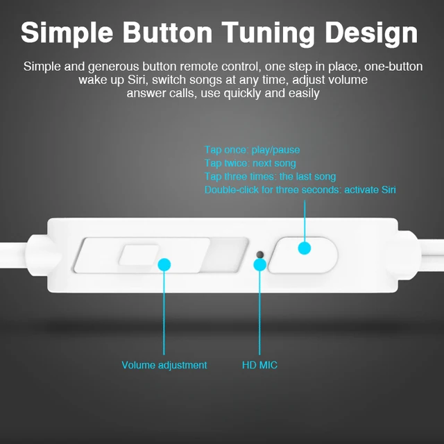 In-ear Bass Earphone For Phone Stereo Earphones With Microphone Earbuds for computer Headset Sport running For iPhone Samsung