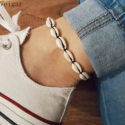

2019 New Arrival Fashion Anklets for Women Sea Shell Foot Jewelry Summer Beach Barefoot Ankle on Leg Female Ankle Accessories