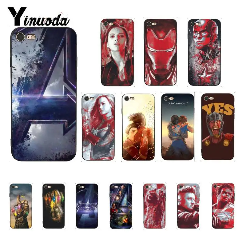 Чехол для телефона Yinuoda Marvel avengers endgame iPhone 8 7 6 6S 6Plus X XS MAX 5 5S SE XR 11 pro max | Мобильные