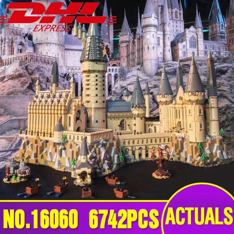 

Ship From Spain 16060 Harry Movie Series The Legoinglys 71043 Hogwarts Castle Set Building Blocks Bricks House Model Toys