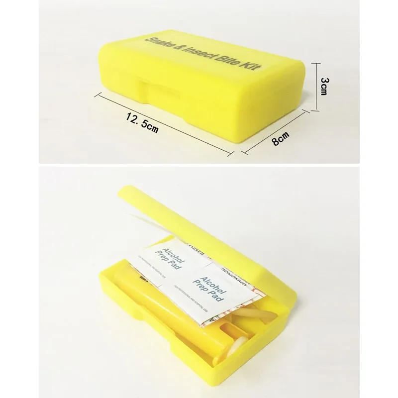 Portátil al aire libre Venom Extractor serpiente insectos Bite herida de emergencia Kit de tratamiento para el campamento al aire libre Primeros Auxilios Kit Dropshipping