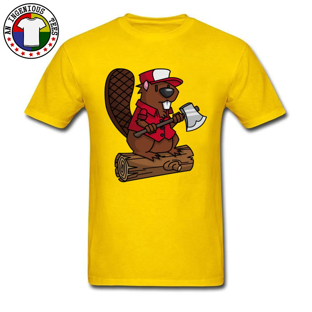 Beaver Chopper NEW YEAR DAY All Cotton Crewneck Tops T Shirt Short Sleeve Personalized Sweatshirts Brand New Hip hop Tshirts Beaver Chopper yellow