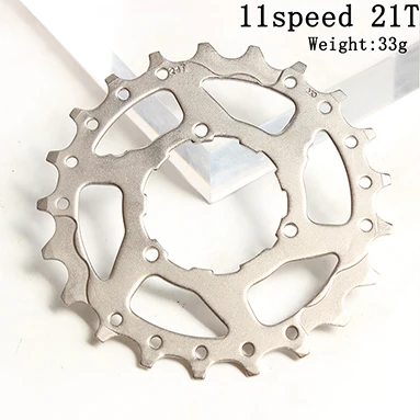 Маховик для горного велосипеда, зубья 11T 12T 13T 14T 15T 16T 17T 18T 19T 21T 11 SpeedSteel Freewheel, зубчатое колесо, запчасти для ремонта - Цвет: 11speed 21t-Silver