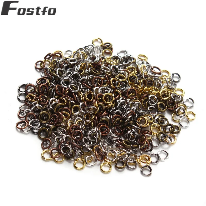 

Fostfo 1Set Jump Rings 3/4/5/6/7/8/10mm Mix Color Open Jump Rings Silver Gold Color Link Loop For DIY Jewelry Findings Connector