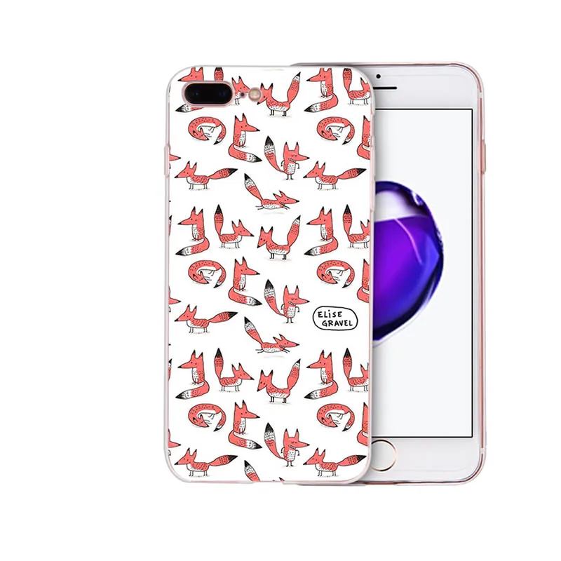 Чехол IMIDO Animal More Cute Fox мягкий чехол из ТПУ для Iphone 5 5S SE 6 6S 6plus 6splus 7 8 7PLUS 8plus X XS XR