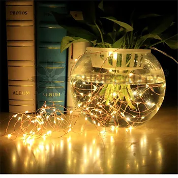 

2/3/5 M Led Strings Copper Wire holiday Christmas Wedding Party home Decoration led Strip lamp Fairy Lights AA Battery Operated