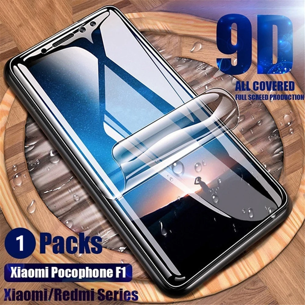 

soft full cover for xiaomi mi play hydrogel film mi a2 lite pocophone f1 Not Glass protective film phone screen protector