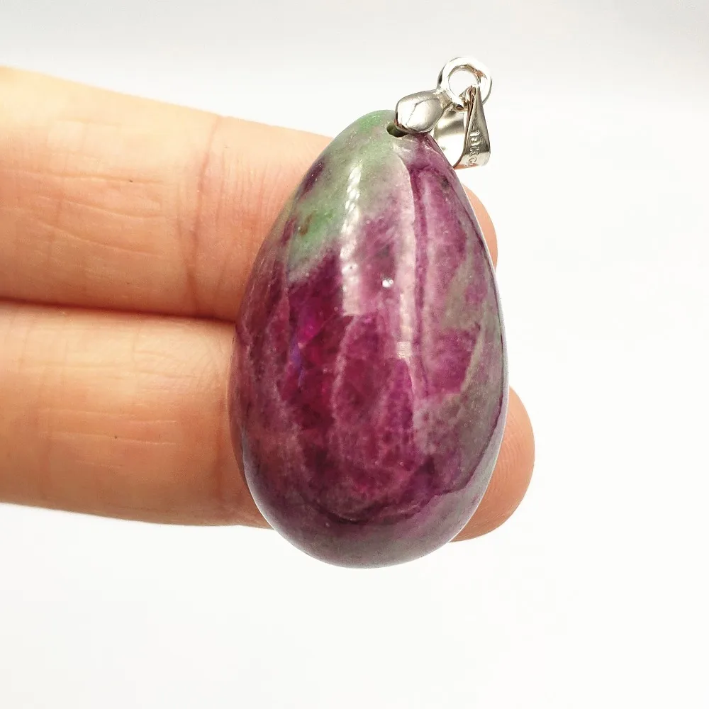 

Top Quality Natural Ruby Zoisite Red Green Women Pendant 30x23x13mm Jewelry Healing Stone Gemstone Beads Crystal Drop Shipping