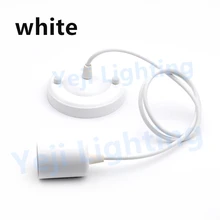 Многоцветный E27 ретродержатель лампы Комплект шнуров с 110 мм потолочная Роза Ресторан кофейню магазин украшения аксессуары к осветительным приборам белый