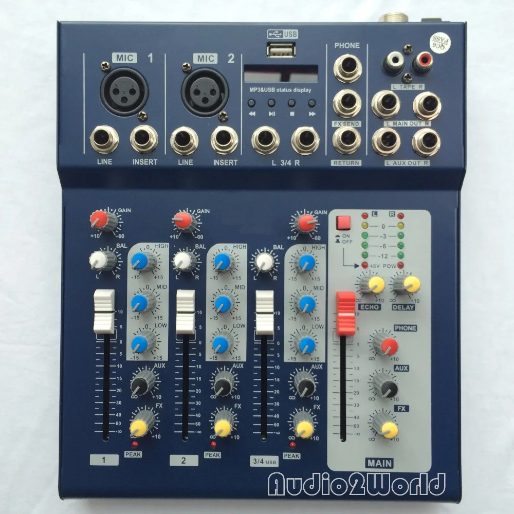 Buy Mini Audio Mixer F4 Small Mixing Console 4 Channel