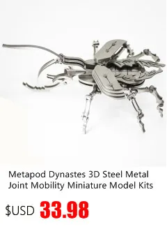 Metapod Dynastes 3D стальное металлическое соединение подвижность набор миниатюрных моделей головоломка игрушка Дети Развивающие хобби для мальчиков сплайсинг строительство