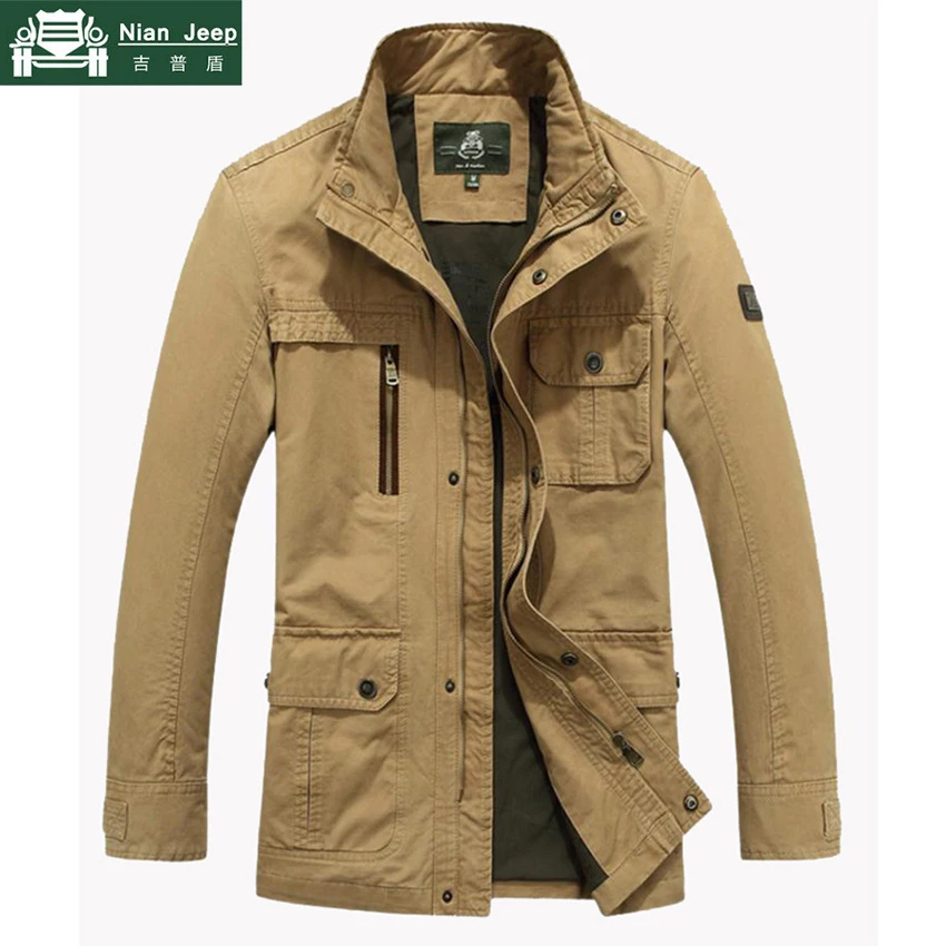 

Plus Size 5XL Brand Military Jacket Men Outwear Windbreaker Army Mens Jackets and Coats Cotton Multi-pockets Jaqueta masculina