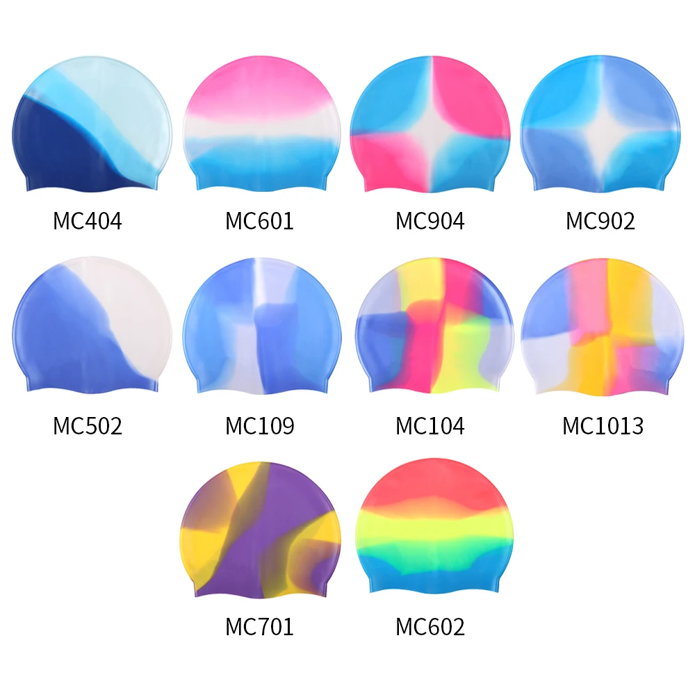 Водонепроницаемая шапочка для плавания ming с защитными ушами из силиконовой резины, цветные водонепроницаемые купальные шапочки для взрослых мужчин и женщин, аксессуары для плавания ming