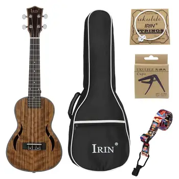 

Irin Concert Ukulele Kits 23Inch Walnut Wood 18 Fret Acoustic Guitar Ukelele Bag Capo Strap Mahogany Neck Hawaii 4 String Guit