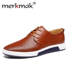 New 2017 Summer Brand Casual Men Shoes Mens Flats Luxury Genuine Leather Shoes Man Breathing Holes Oxford Big Size Leisure Shoes