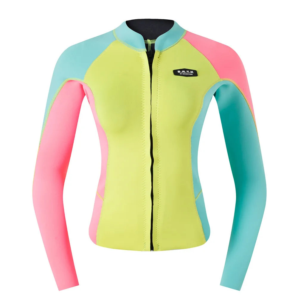 

Korea lady woen wetsuit top jackets 2mm neoprene swimming surfing