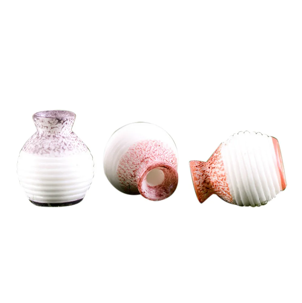 

#XXResin Miniature Small Mouth Vase DIY Craft Accessory Home Garden Decoration Flower Vase Pots Storage Container Gift