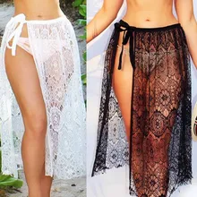 Chamsgend Летняя женская открытая кружевная юбка эластичная короткая юбка Длинные Теплые юбки