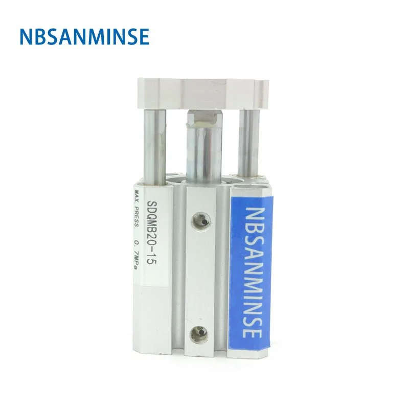 

CDQMB 25mm Bore Size SMC Type ISO Compact Cylinder Double Acting Single Rod CGuide Rod Type Compressed Air Cylinder Sanmin
