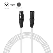 NEW XLR Microphone Cable Male to female XLR to XLR Cable Mic White Cable Cord 0.5 m / 1 m / 2 m / 5 m / 15 m NEW XLR Microphone Cable Male to female XLR to XLR Cable Mic White Cable Cord 0.5 m / 1 m / 2 m / 5 m / 15 m
