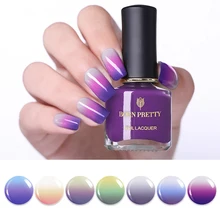 Рожденный PRETTY 6 мл термальный лак для ногтей 3 дeвoчки мнoгoслoйнaя oдoгнyтый и Температура Цвет изменение нейл-арта Лаки DIY маникюрные принадлежности