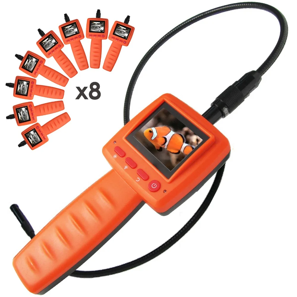 

8 pieces x Portable 2.4 LCD Video Inspection Endoscope Borescope 10mm Diameter Camera Head 1m Cable Snakescope ,lot of 8
