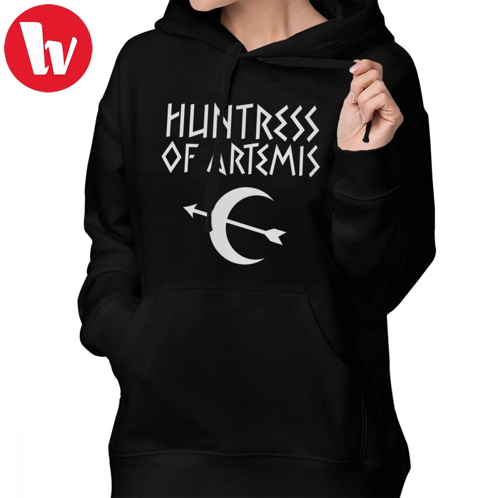 

Percy Jackson Hoodie Huntress Of Artemis Hoodies Printed Sexy Hoodies Women Streetwear Black Cotton Long Sleeve Pullover Hoodie